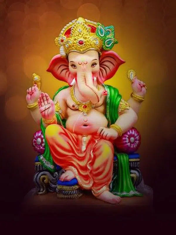 Hindu God Ganesha Sculpture Image for Mobile