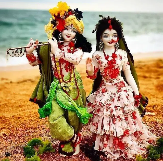 Radha Krishna Cute Couple Images