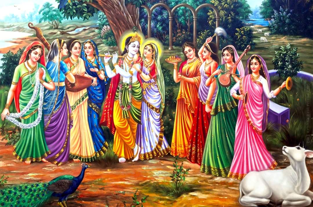 Radha Krishna Gopiya Love Wallpaper