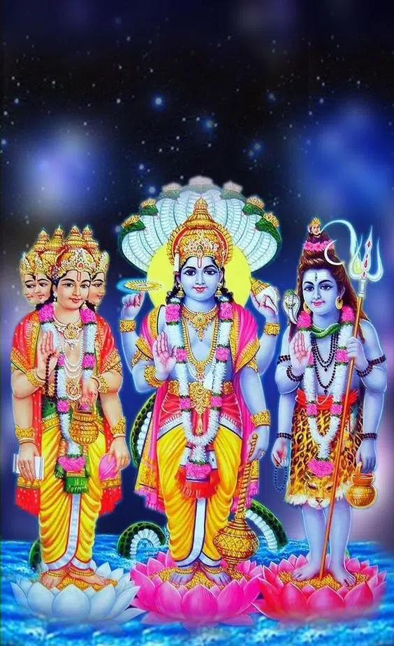 Bhagwan Brahma Vishnu Mahesh Hindu God Image Free Pic Download